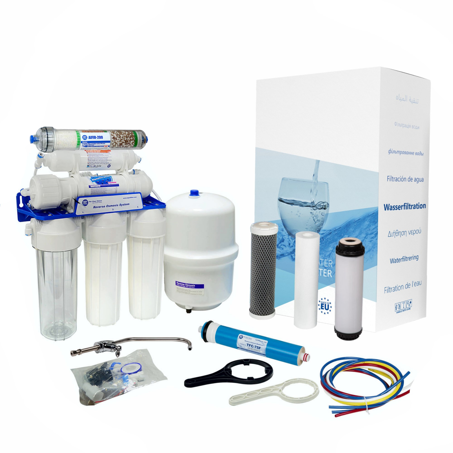 Ersatzfilter zu original Aquafilter zu 9 Stufe Umkehrosmose Anlage Wasserfilter