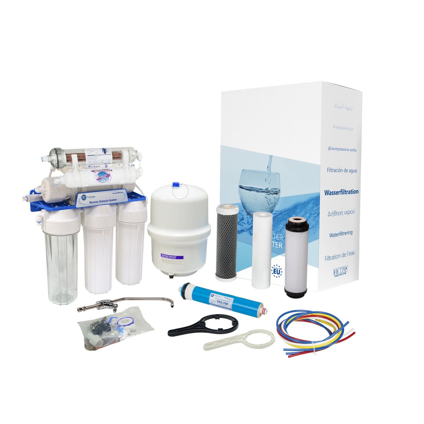 Aquafilter® 7 Stufen Umkehrosmose Osmoseanlage Wasserfilter Osmosefilter