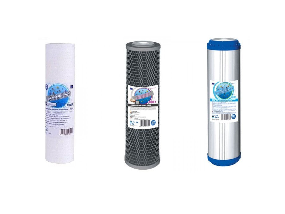Trio Wasserfilter Sediment, Eisen Kalk Bakterien Schwermetall Chlor Wasserfilter