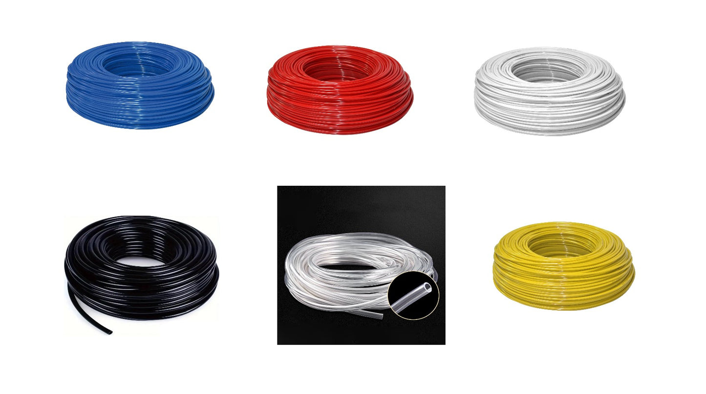 Schlauchmaterial in 1/4" und 3"8" , verschiedene Farben