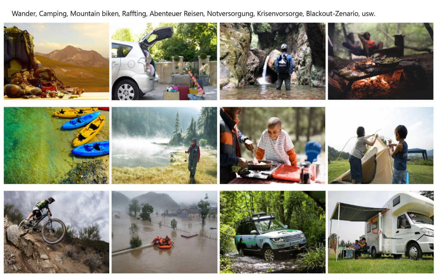 Wasserflasche Camping outdoor Grillparty Notversorgung Blackout Reserve Wasser