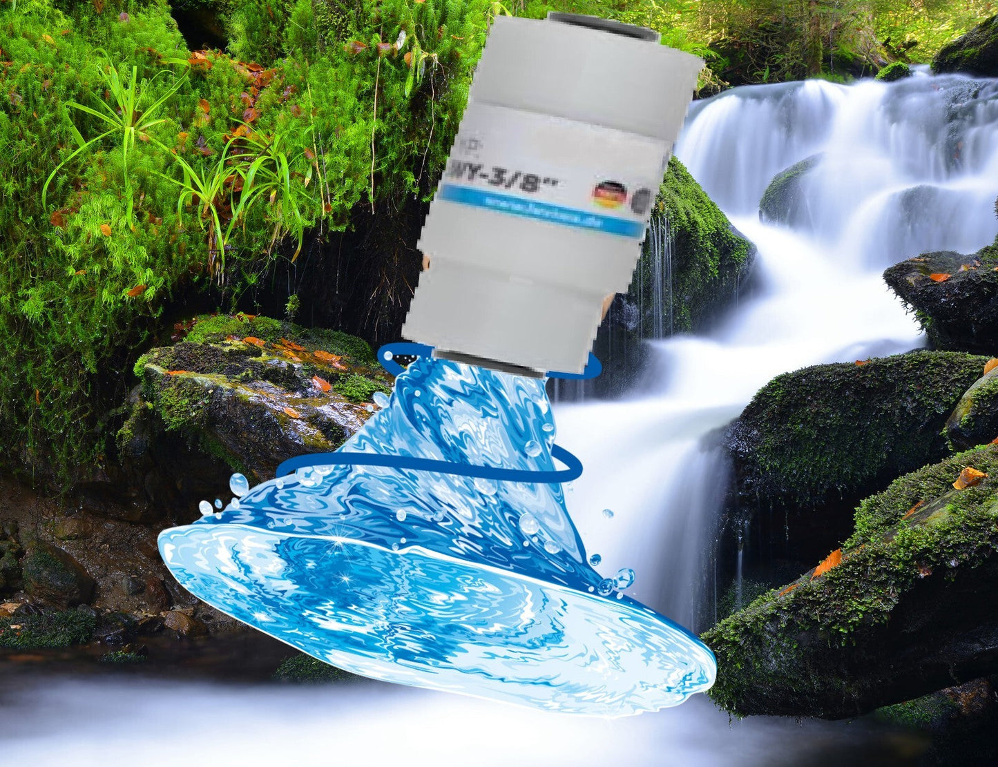 waterman Umkehrosmose Wasserfilter flach kompakt 75 GPD schneller Filterwechsel