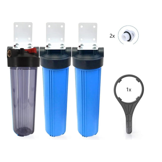 Brunnenwasserfilterung und Regenwasserfilterung mit Big Blue Filtergehäusen