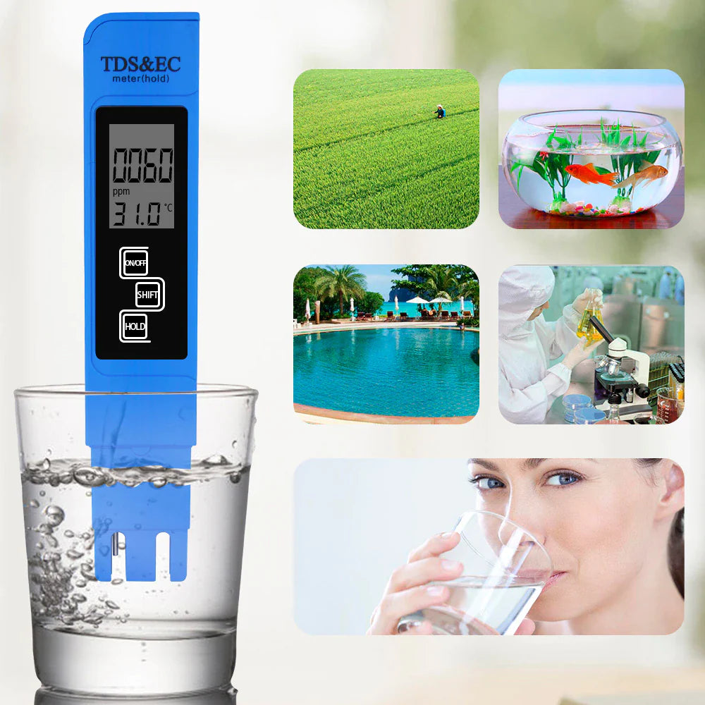 Leitwert Messgerät für Wasser, TDS, µS, Wasserqualität, gelöste Stoffe in Ionenform