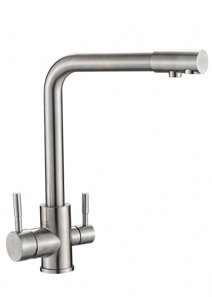 3 Wegehahn für directflow und Tank Umkehrosmose Anlage Wasserfilter - 3 Wegehahn Edelstahl-L-Form-103 SS