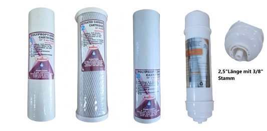 5 Stufen FILTER SET-UMKEHR OSMOSE ANLAGE + großem Aktivkohlenachfilter 2,5’’