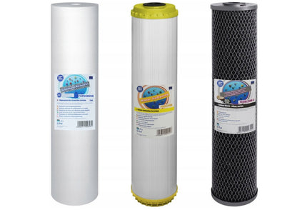 Big Blue 3 er Wasserfilter Brunnen Regen Wasser Eisen Antikalk Aktivkohle Sediment - Brunnenwasser,-Hauswasserfilter