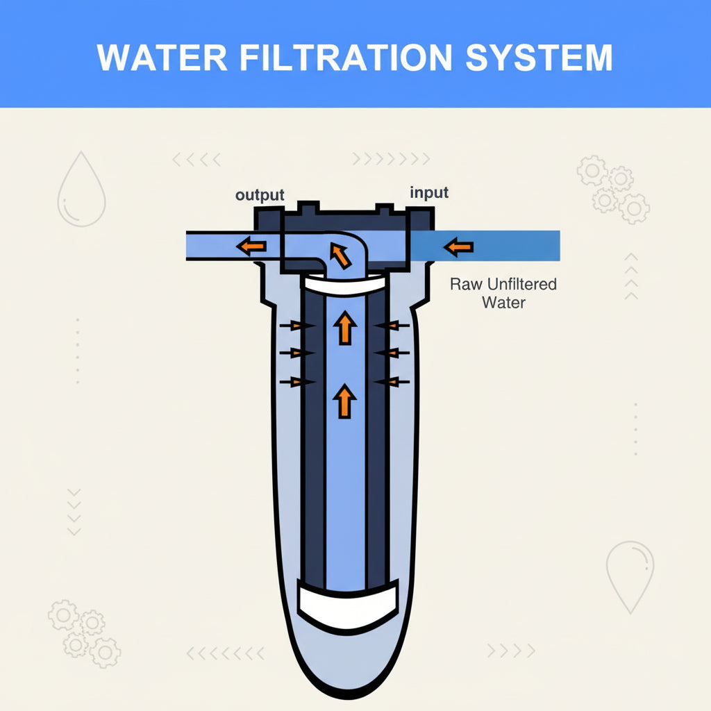 Big Blue 3 er Wasserfilter Brunnen Regen Wasser Eisen Antikalk Aktivkohle Sediment - Brunnenwasser,-Hauswasserfilter