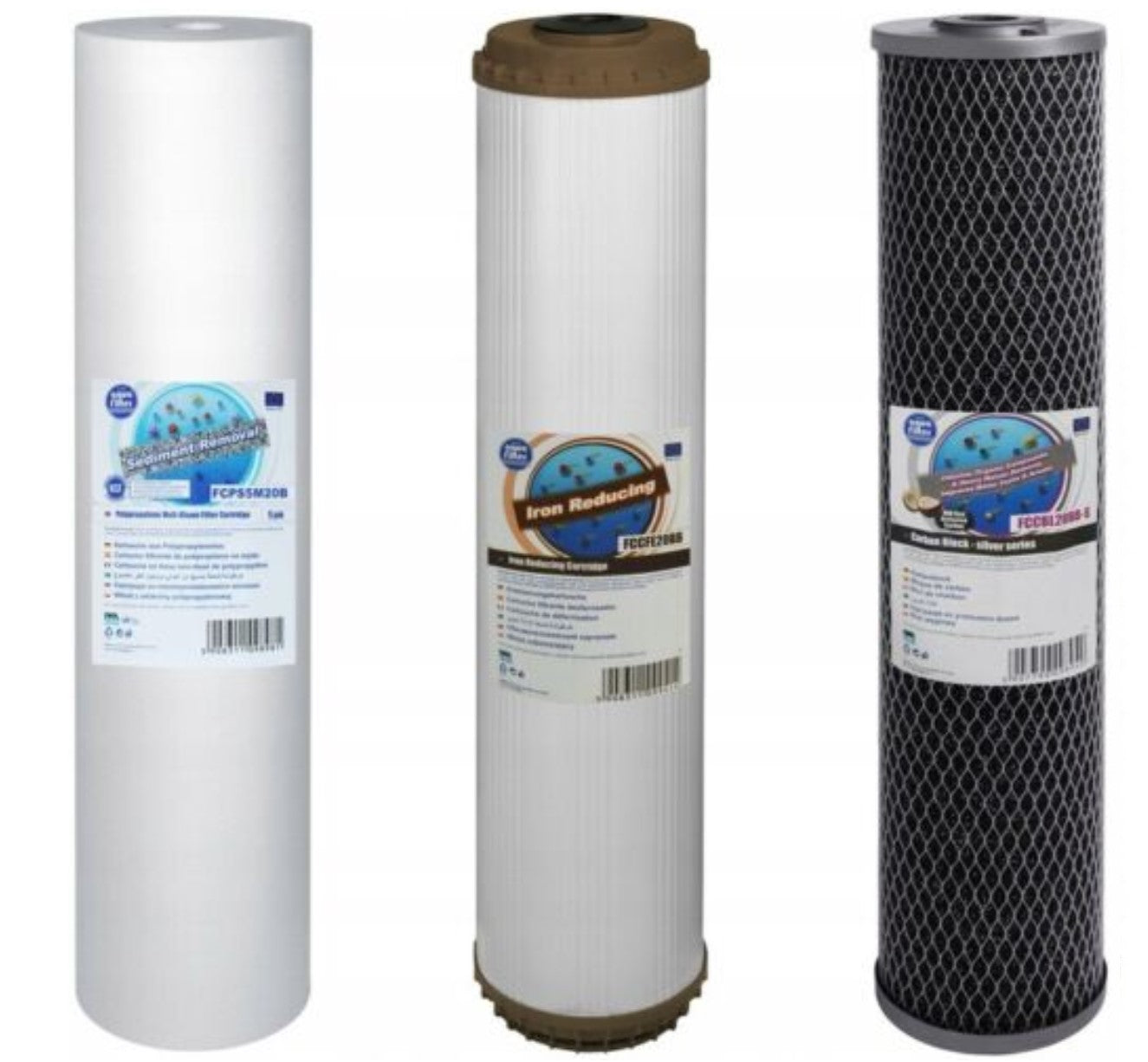 Big Blue 3 er Wasserfilter Brunnen Regen Wasser Eisen Antikalk Aktivkohle Sediment - Brunnenwasser,-Hauswasserfilter