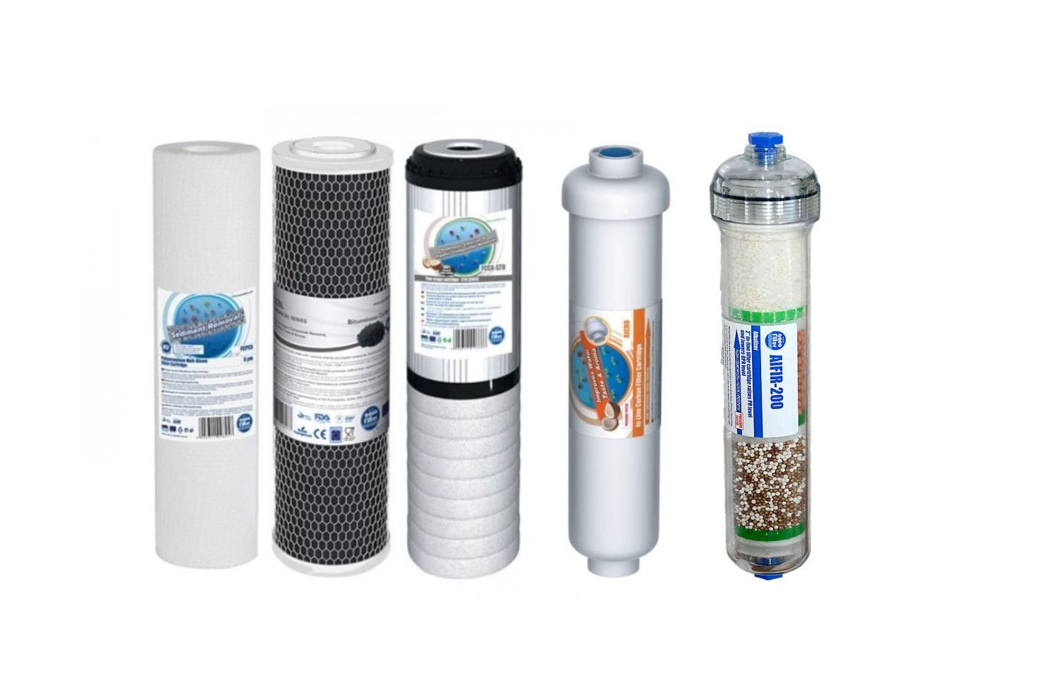 Ersatzfilter zu original Aquafilter 9 Stufe Umkehrosmose Anlage Wasserfilter - Filtersatz OHNE Membrane