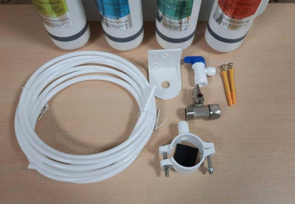 T-Bigwater QC 75 GPD Schnellwechsel Umkehrosmoseanlage + Tank ohne Pumpe - 1 Wegehahn Edelstahl - Tankanlage