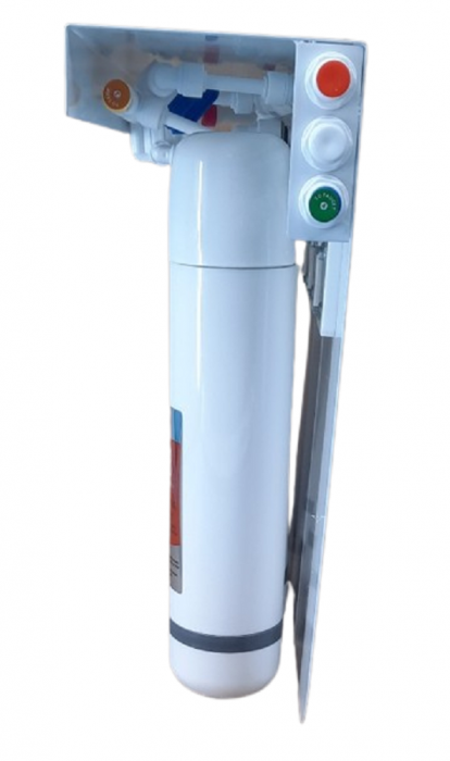 T-Bigwater QC 75 GPD Schnellwechsel Umkehrosmoseanlage + Tank ohne Pumpe - 1 Wegehahn Edelstahl - Tankanlage
