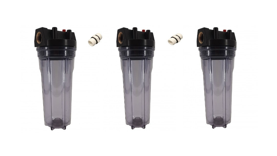 Trio Wasserfilter Sediment Eisen Kalk Bakterien Schwermetall Chlor - Brunnenwasser,-Hauswasserfilter
