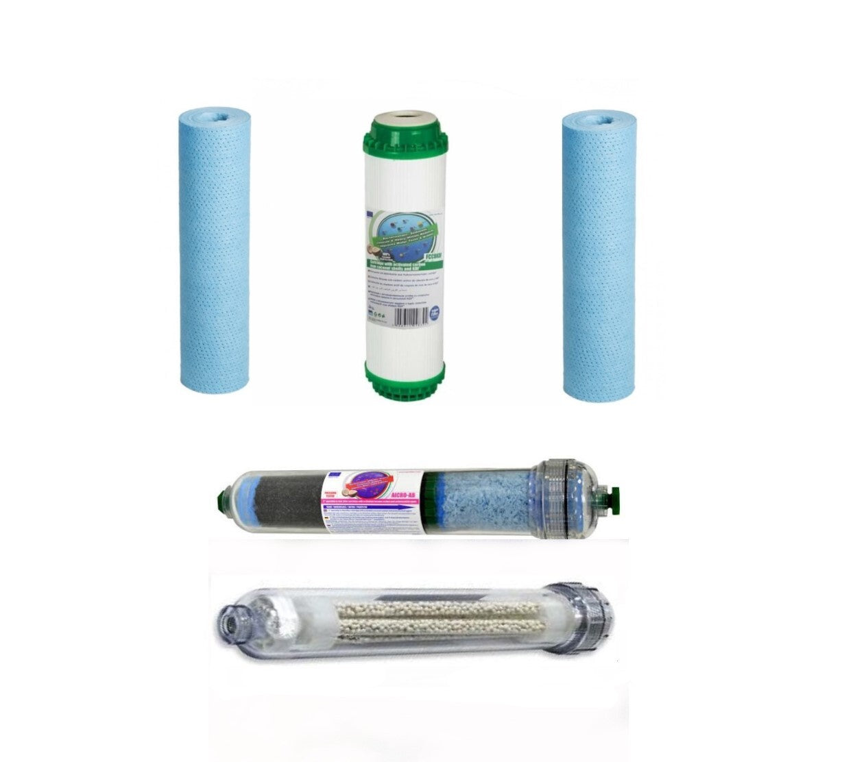 Umkehrosmose Anlage Filter Set Antibak Biophoton Negativ Ion-H2 Wasserstoff - Zusätzlich mit FIR Energetisierer