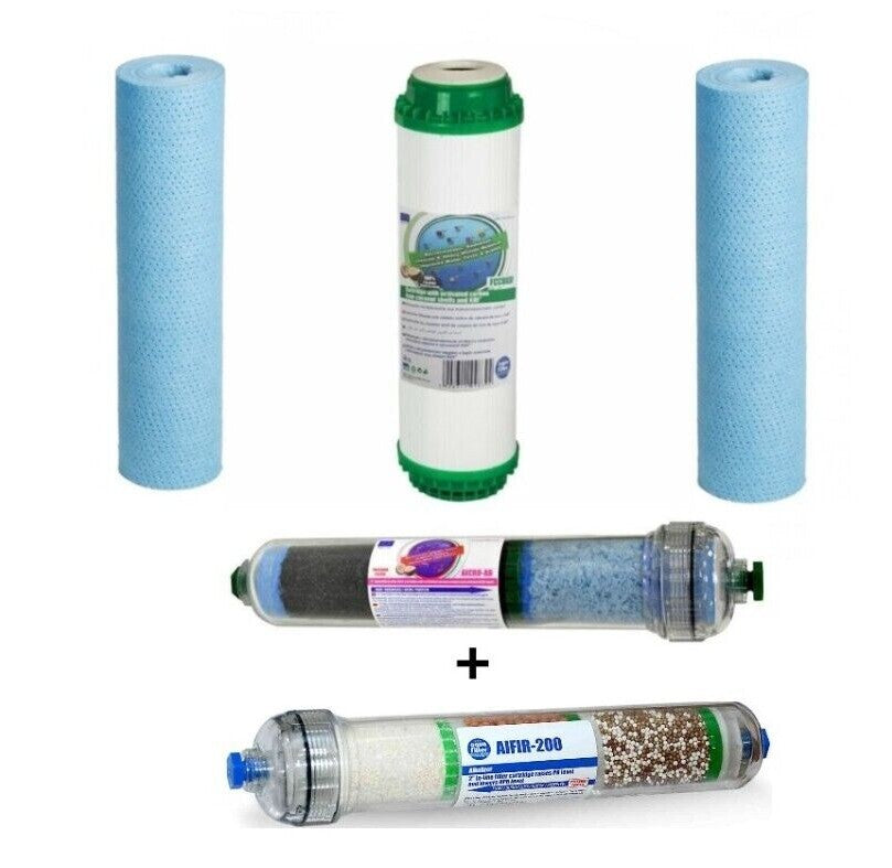 Umkehrosmose Anlage Filter Set Antibak Biophoton Negativ Ion-H2 Wasserstoff - Zusätzlich mit Biophotonen Aifir 200