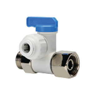 Ventile wie Rückschlagventi Tankabsperrhahn Dreh- Pflügelventil - Profi-Eckventil Adapter 1/4’’ Schlauch x 3/8’’ IG-AG